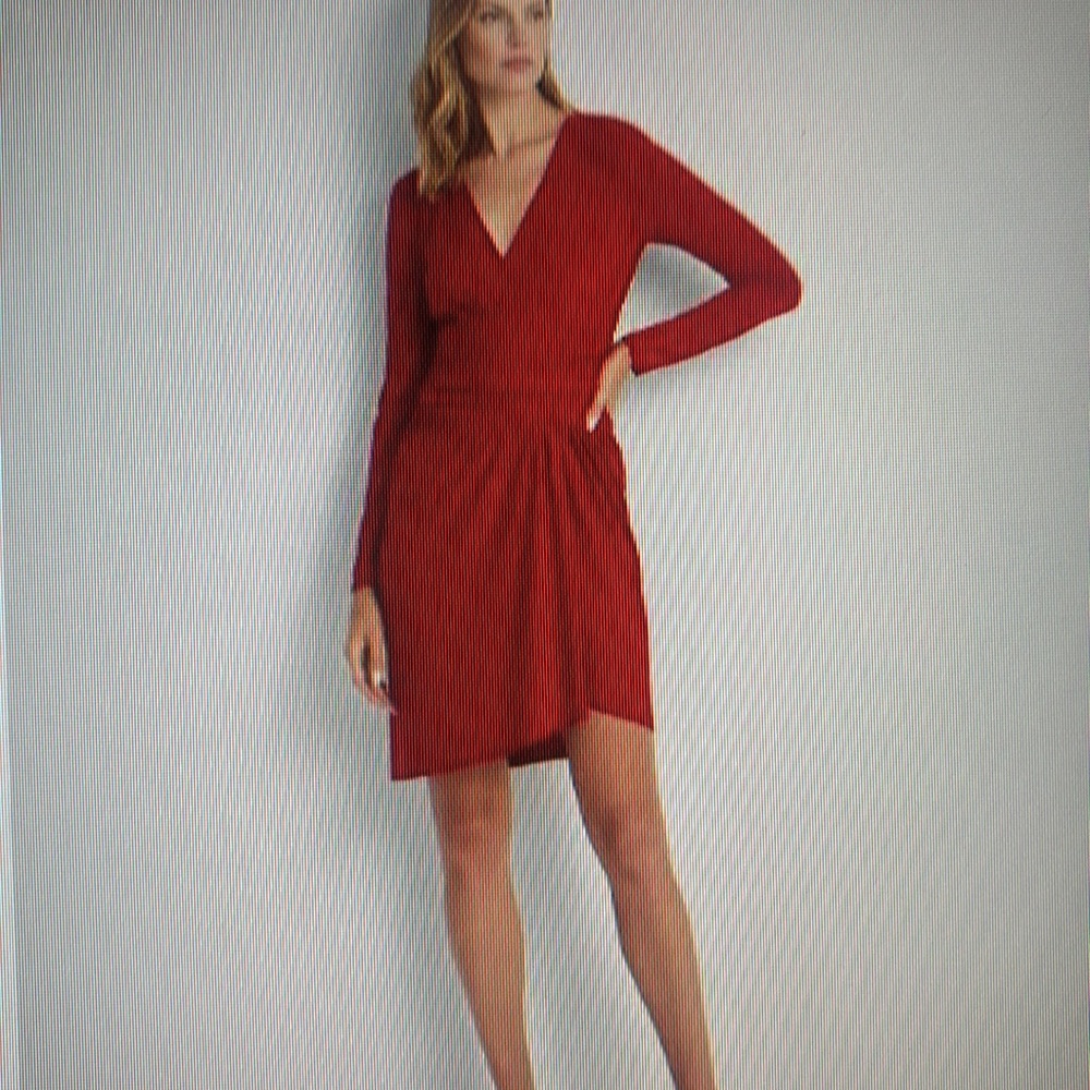 NWT Women’s Ralph Lauren Elegant Red Dress. Ruched Stretch Jersey Size 6